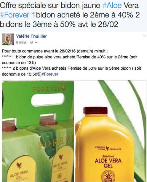 offre spéciale aloe vera